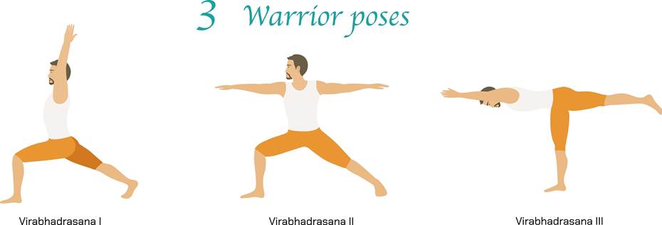 Warrior II yoga pose, AI generated
